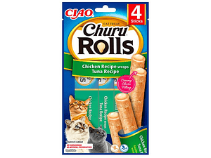 Churu Rolls Gato Pollo Con Atun 4 Tubos