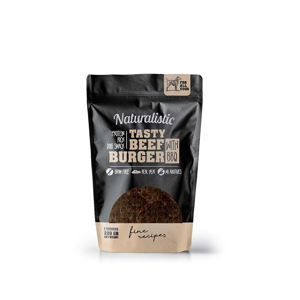 Naturalistic Tasty Beef Burger with BBQ 220 Gr 1