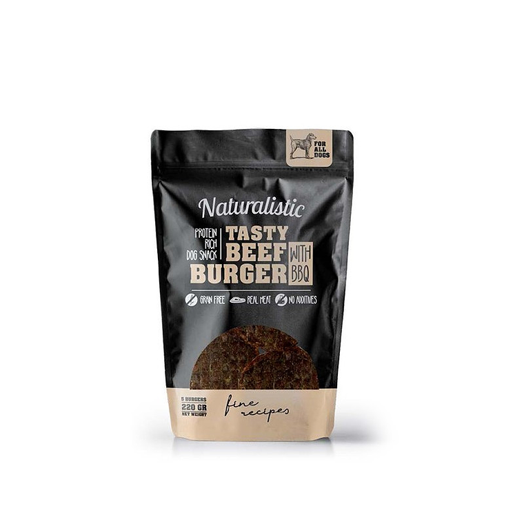Naturalistic Tasty Beef Burger with BBQ 220 Gr 1