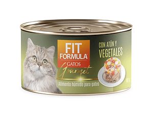 Lata Fit Formula Gato Gourmet Atun y Vegetales 80 Gr