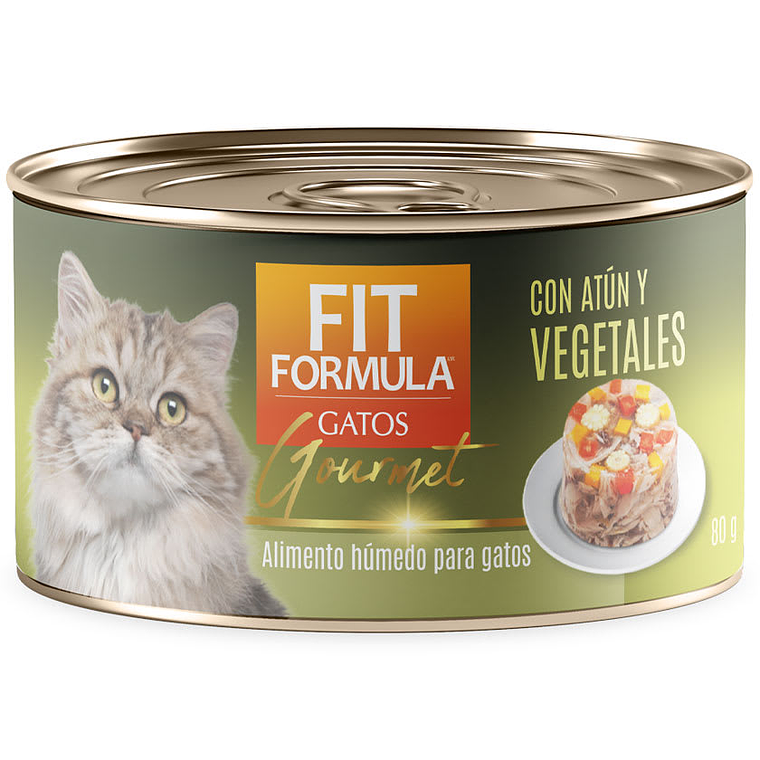 Lata Fit Formula Gato Gourmet Atun y Vegetales 80 Gr 1