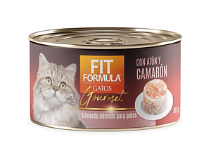 Lata Fit Formula Gato Gourmet Camaron y Atun 80 Gr