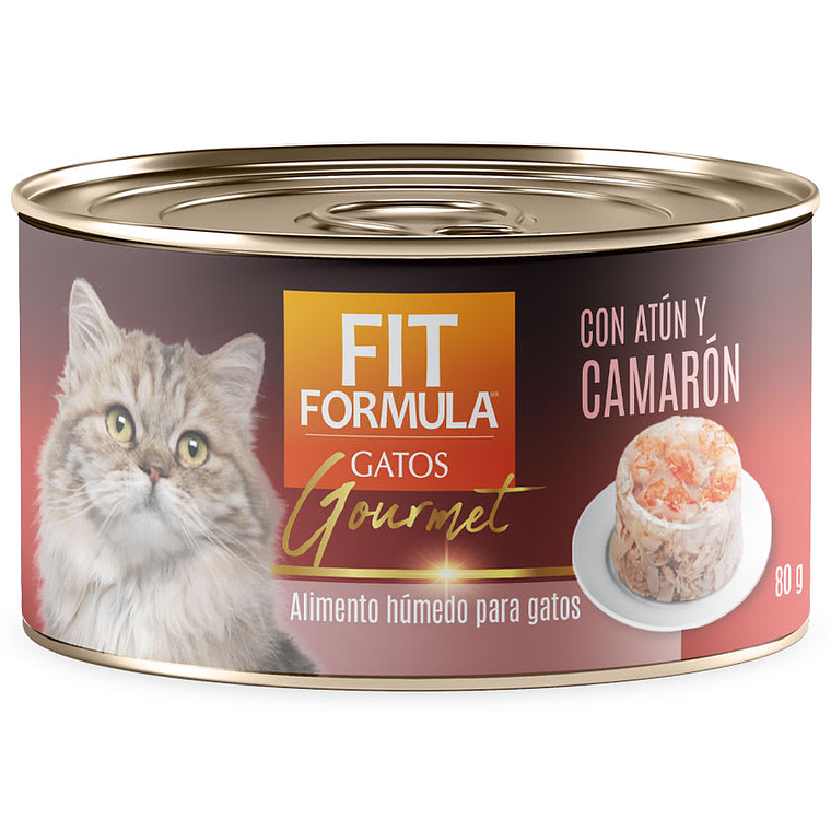 Lata Fit Formula Gato Gourmet Camaron y Atun 80 Gr 1