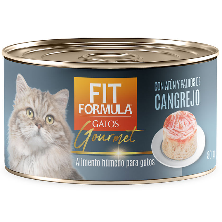 Lata Fit Formula Gato Gourmet Cangrejo 80 Gr 1