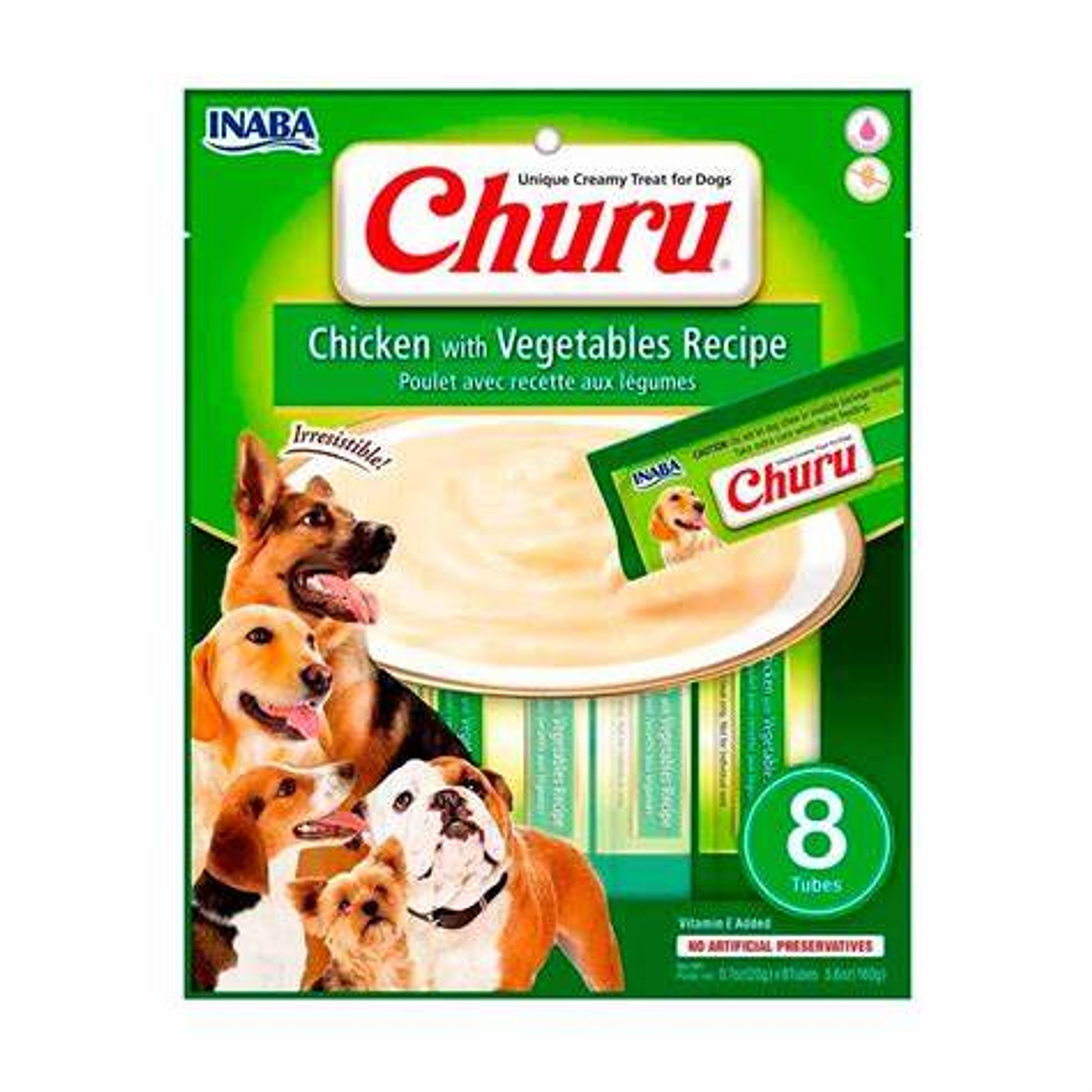 Churu Perro De Pollo Con Vegetales 8 Tubos 1