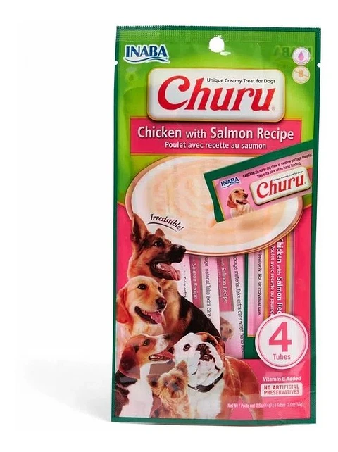 Churu Perro Pollo Con Salmon 4 Tubos