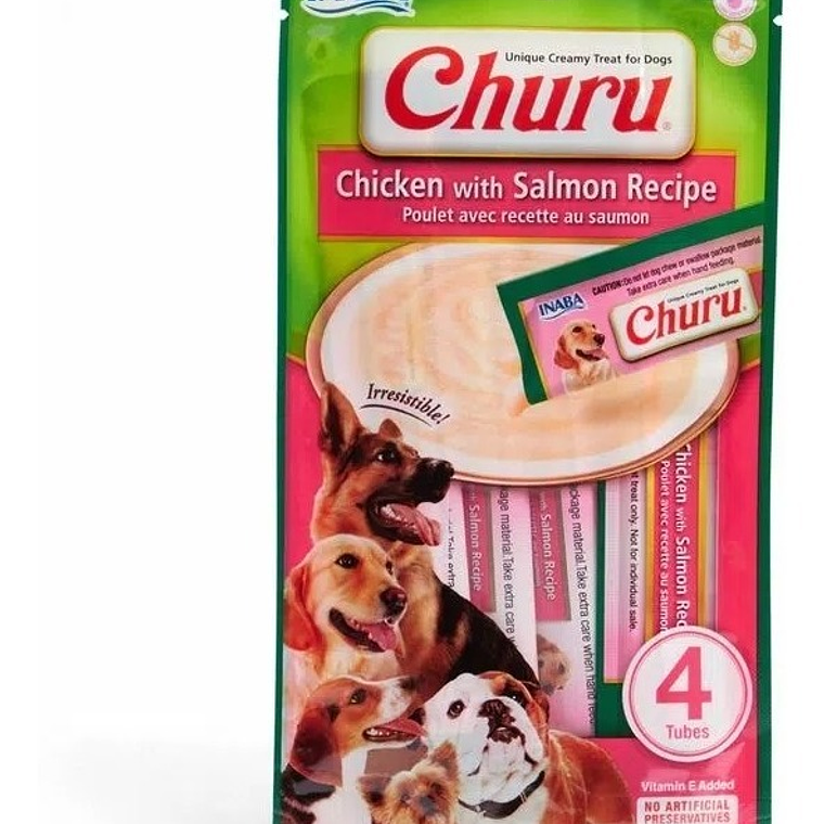 Churu Perro Pollo Con Salmon 4 Tubos 1