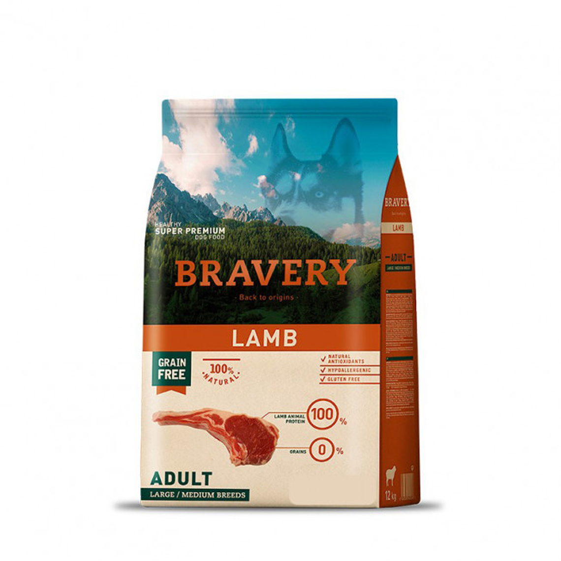 Bravery Lamb Adult Large/Medium Breeds 4 Kg 1