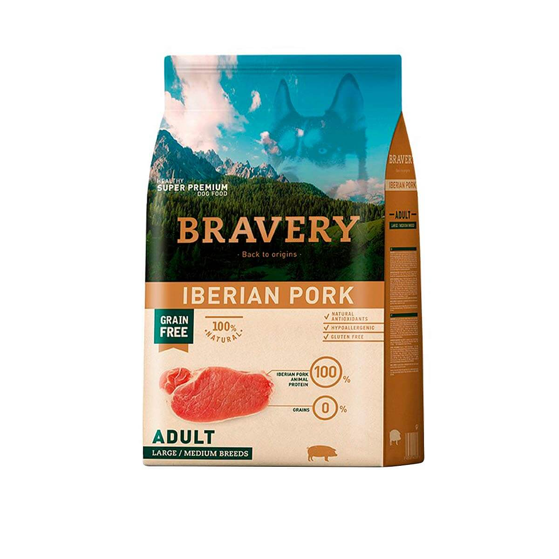 Bravery Iberian Pork Adult Large Medium Breeds 4 Kg 1