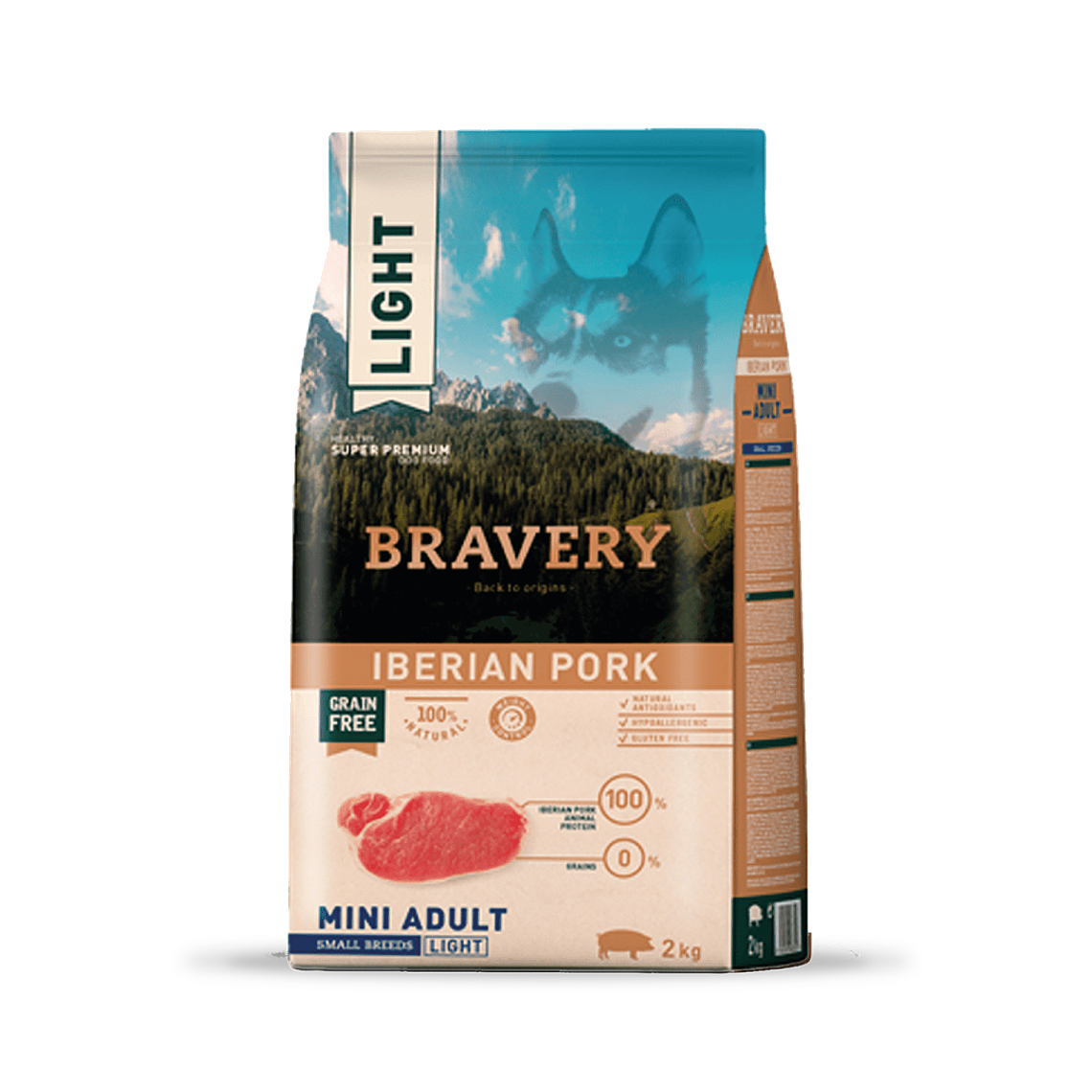 Bravery Light Iberian Pork Mini Adult Small Breeds 2 Kg 1