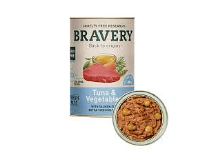 Bravery Lata Tuna and Vegetables Dog Wet Food 290 gr