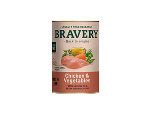 Bravery Lata Chicken And Vegetables Dog Wet Food 290 Gr