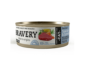 Bravery Lata Tuna Loin And Carrots Sterilized Cat Wet Food 70 Gr