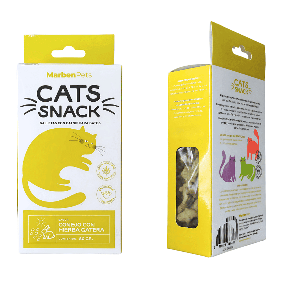 Cats Snack Galleta Conejo con Hierba Gatera 80 Gr 1