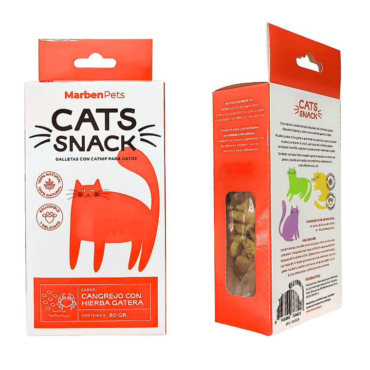 Cats Snack Galleta de Cangrejo con Hierba Gatera 80 Gr 1