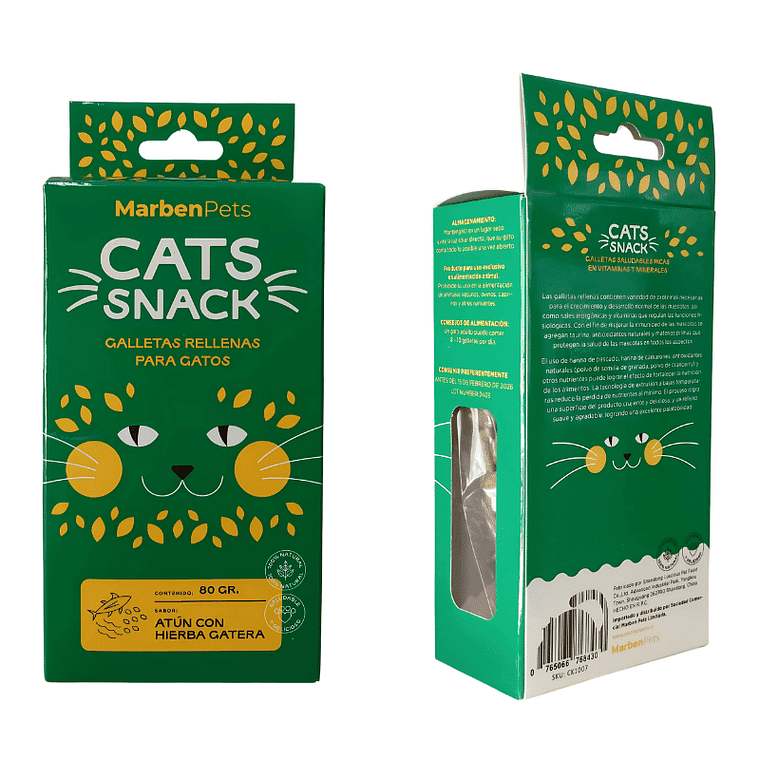 Cats Snack Galleta Rellena de Atun con Hierba Gatera 80 Gr 1