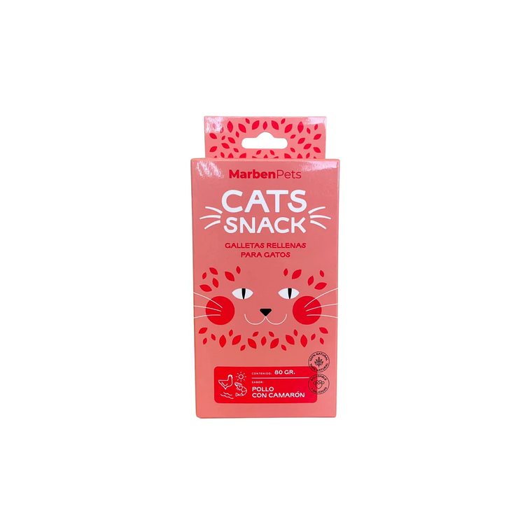 Cats Snack Galleta Rellena de Pollo con Camaron 80 Gr 1