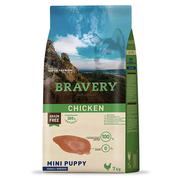 Bravery Canino Mini Puppy Small Breeds Pollo 7 Kg 1