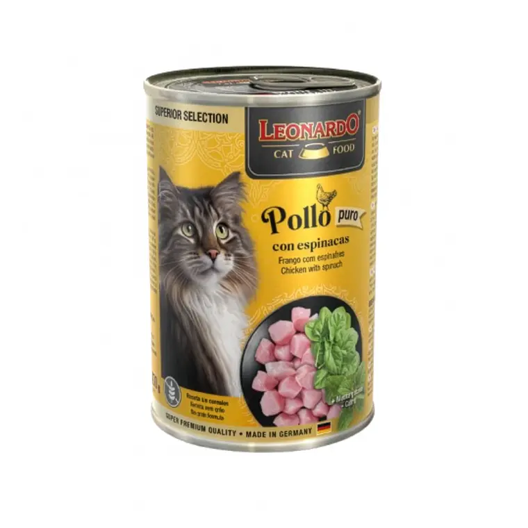 Leonardo Lata Superior Selection Pollo con Espinaca 400 g 1