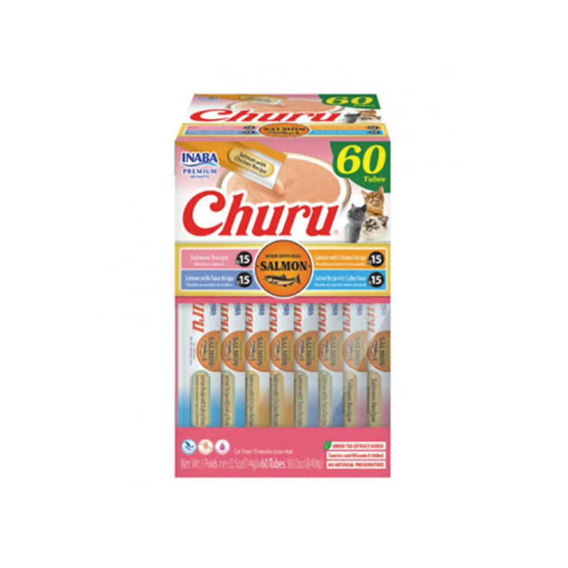 Churu Gato Variedades Salmon 14 gr 60 tubs 1