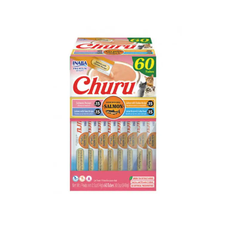 Churu Gato Variedades Salmon 14 gr 60 tubs 1