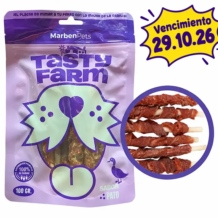 Snacks Para Perros Palitos Carnaza Envueltos En Pato 100 Gr 1