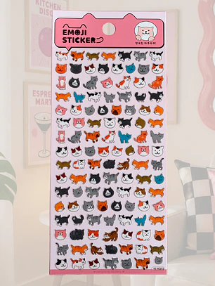 STICKER GATOS ROSADO 