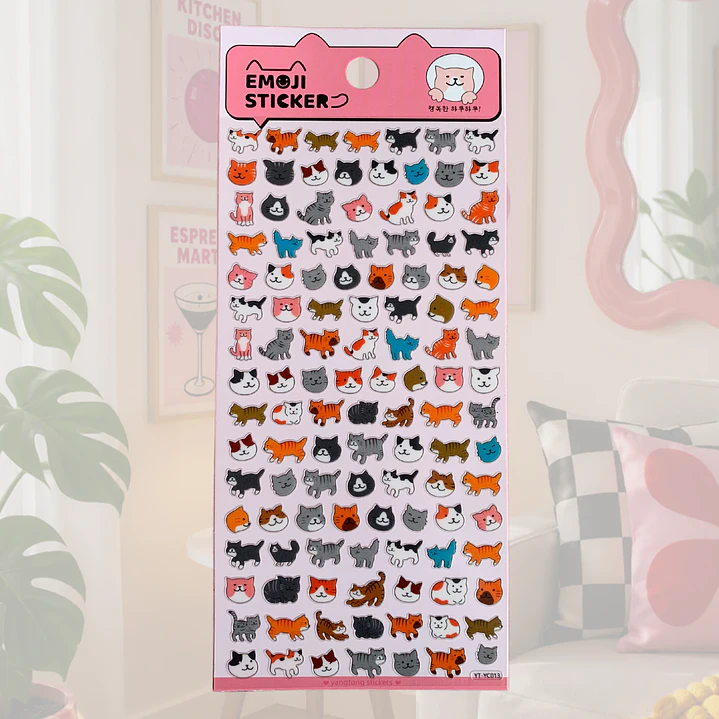 STICKER GATOS ROSADO  2