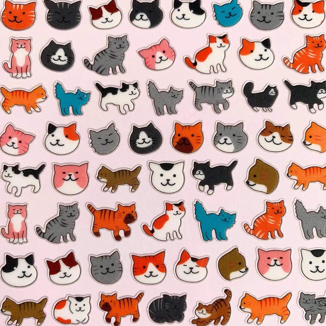 STICKER GATOS ROSADO  3