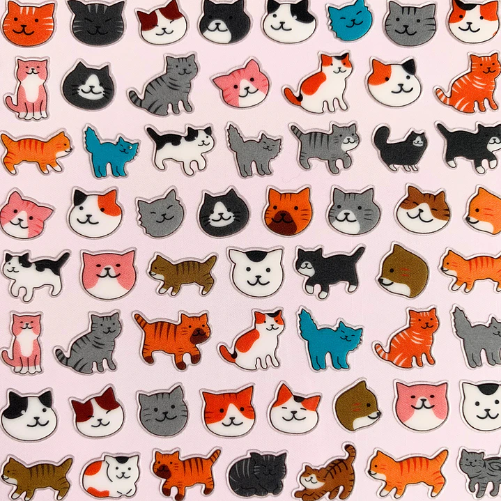 STICKER GATOS ROSADO  3