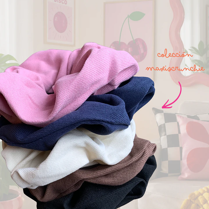 SCRUNCHIE BASICO CREMA 2