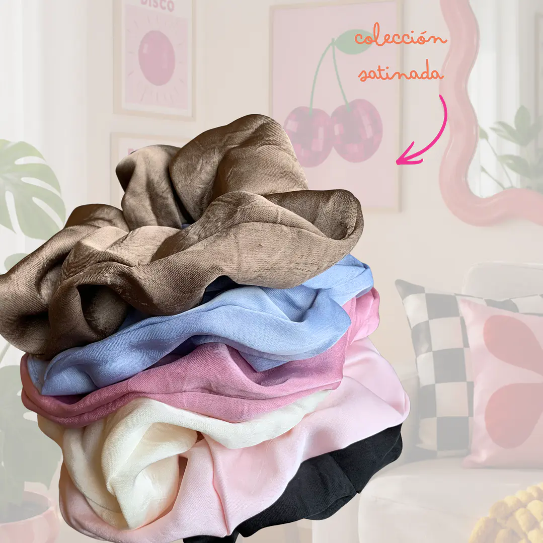 SCRUNCHIE SATINADO VAINILLA 3