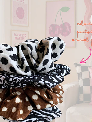 SCRUNCHIE CAFÉ LEOPARDO NEGRO 