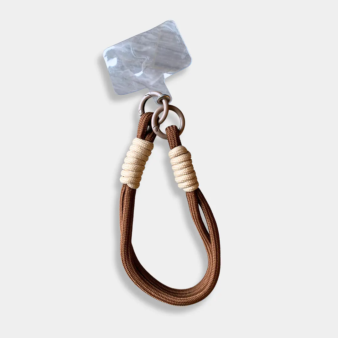 STRAP CELULAR CUERDA CAFE 1