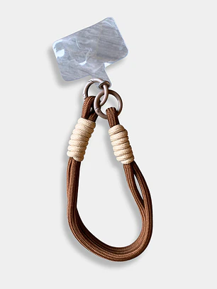STRAP CELULAR CUERDA CAFE