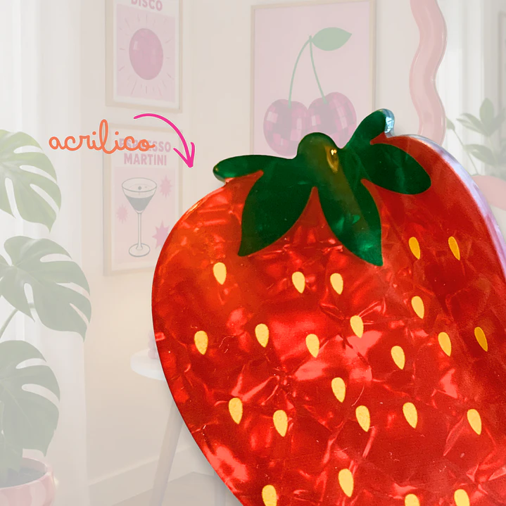 PINCHE ACRILICO FRUTILLA 3