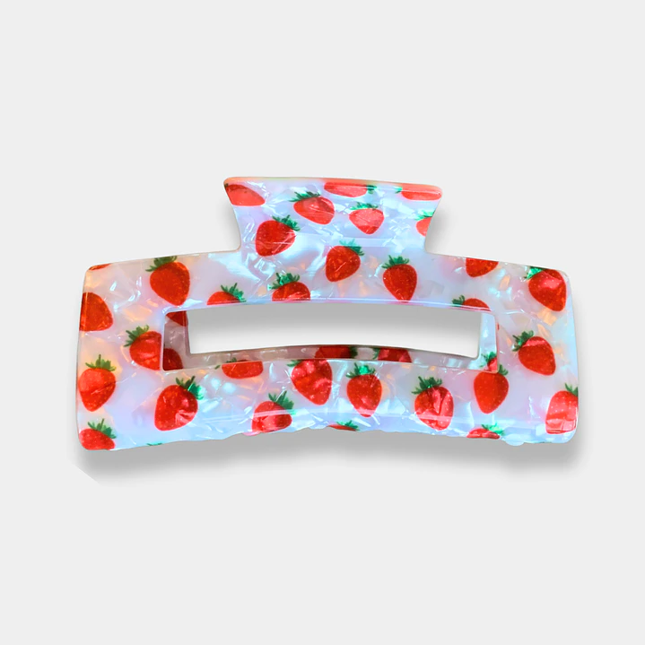 PINCHE RECTANGULAR ACRILICO FRUTILLAS 1