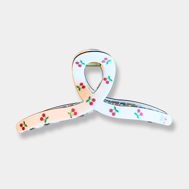 PINCHE CURVO BEIGE CEREZAS 1