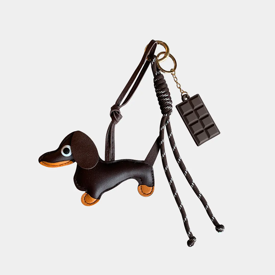 CHARM PERRO SALCHICHA CAFE OSCURO Y CHOCOLATE 1