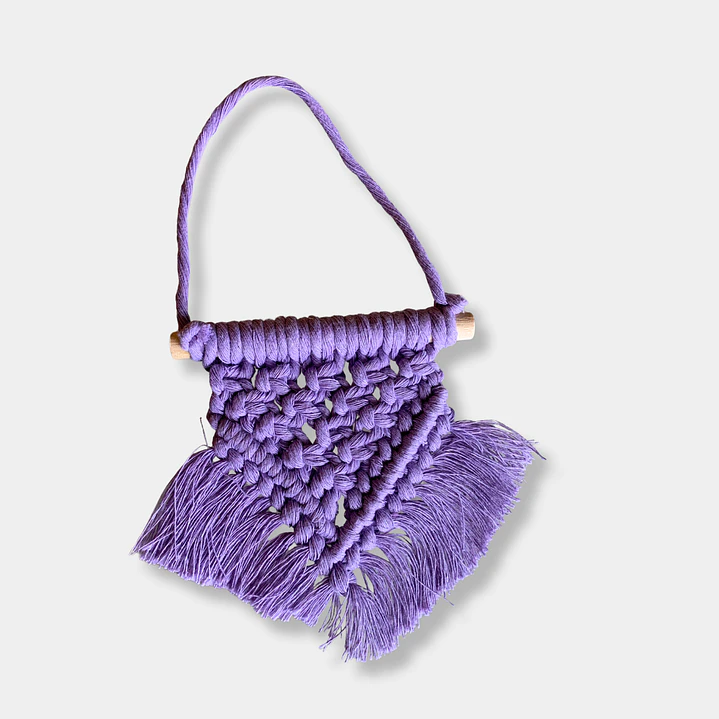 COLGANTE MACRAME MORADO 1
