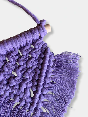 COLGANTE MACRAME MORADO
