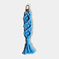 LLAVERO MACRAME PLANO CELESTE - Miniatura 1