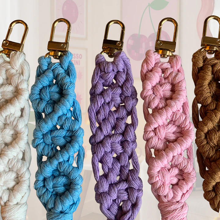 LLAVERO MACRAME PLANO CAFE 2