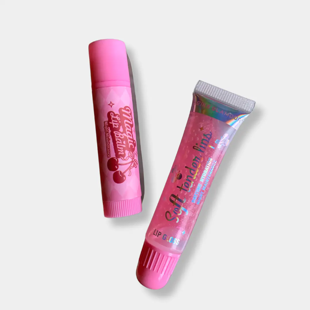 SET BRILLO LABIAL Y BALSAMO CEREZA 1