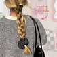 SCRUNCHIE NEGRO PUNTOS BANCOS  - Miniatura 2