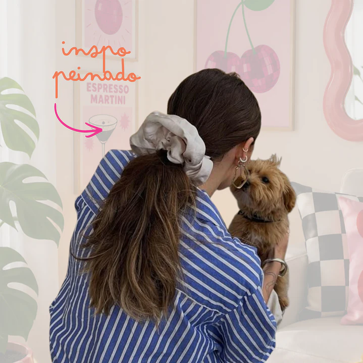 SCRUNCHIE SATINADO VAINILLA 2