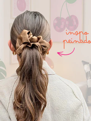 SCRUNCHIE SATINADO CAFÉ