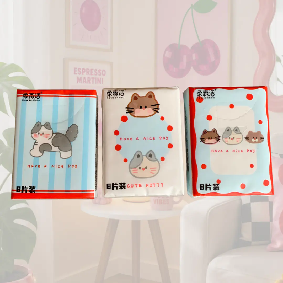 PAÑUELO DESECHABLE GATOS 6