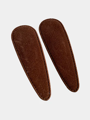 PINCHES PAR TERCIPELO CAFÉ OSCURO 