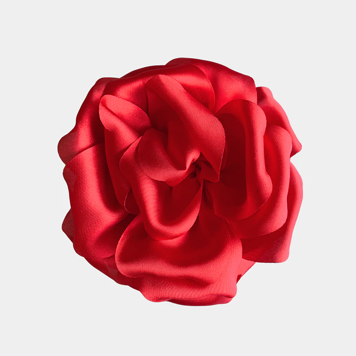 PINCHES FLOR TELA ROJO  1
